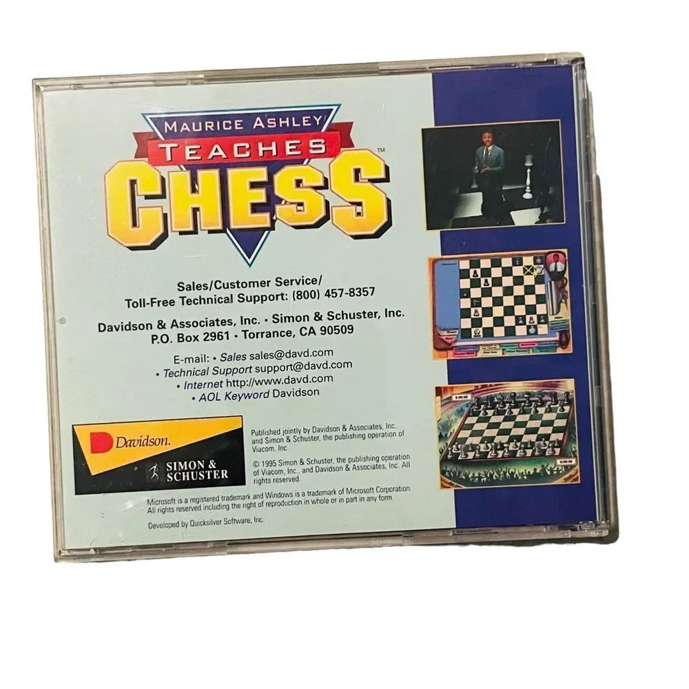 10/$25🦋 Maurice Ashley Teaches Chess for Beginning & Intermediate Players CD-ROM